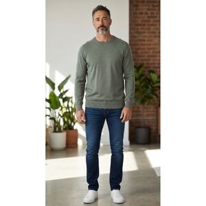 Sonoma Goods For Life Mens Sage Green Crewneck Knit‎ Sweater Size M